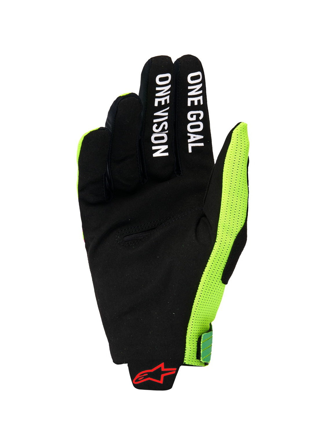 Rukavice Alpinestars Radar PRO zelená/žlutá fluo/růžová fluo