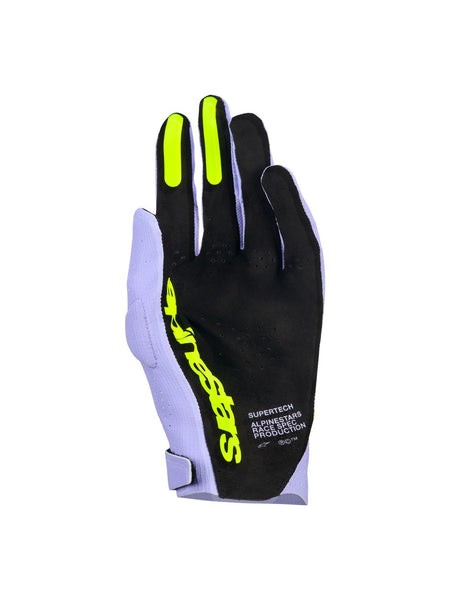 Rukavice Alpinestars Supertech MX levandulová/fialová/žlutá