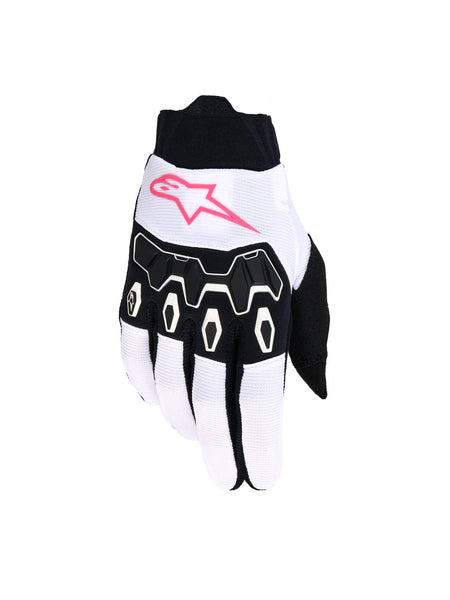 Dámské rukavice Alpinestars Stella Full Bore V2 bílá/růžová fluo/černá