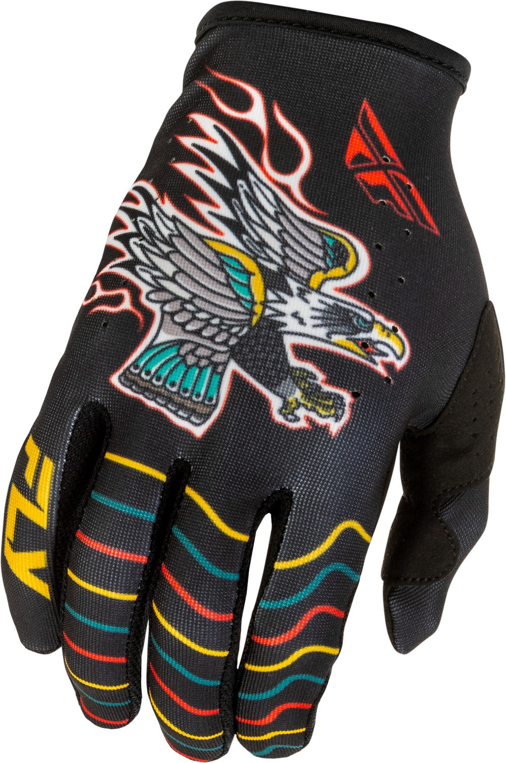 Rukavice Fly Racing Lite Americana černá/červená/zlatá