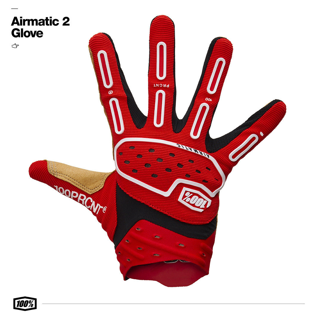 Rukavice 100% Airmatic 2 červená/černá