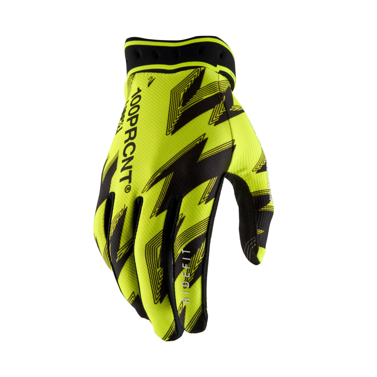 Rukavice 100% Ridefit fluo žlutá/černá