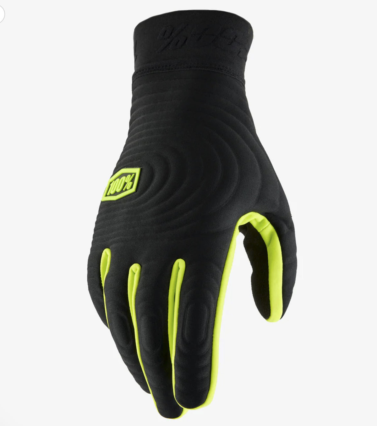 Rukavice 100% Brisker Extreme fluo žlutá/černá