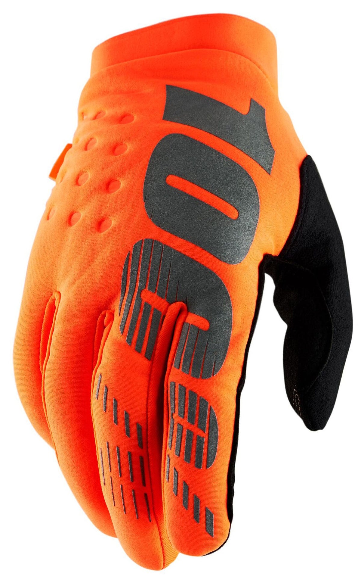 Rukavice 100% Brisker fluo oranžová/černá