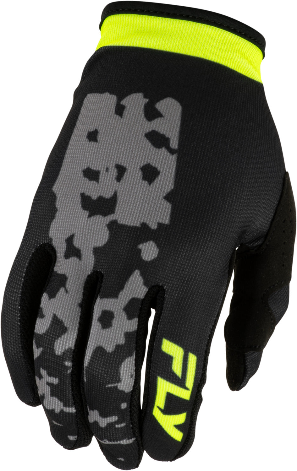 Rukavice Fly Racing Lite Flake šedá/hi-vis/černá