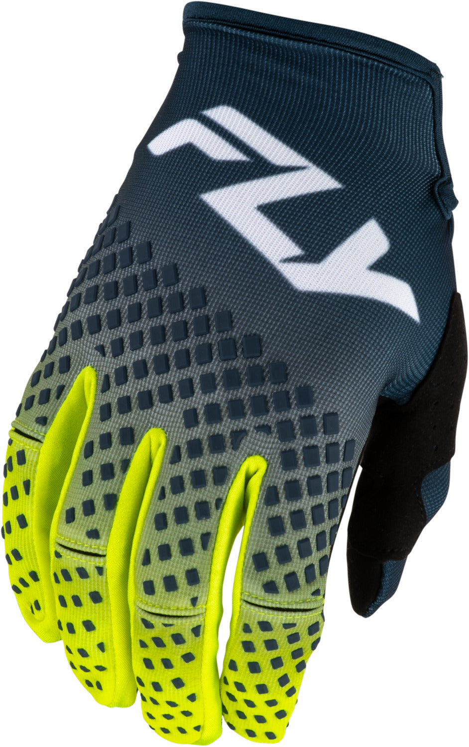 Rukavice Fly Racing Kinetic Fade modrá/hi-vis/bílá
