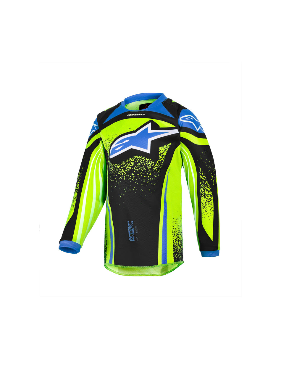 Dětská dres Alpinestars Racer Nomur Kids tmavě modrá/žlutá fluo/černá