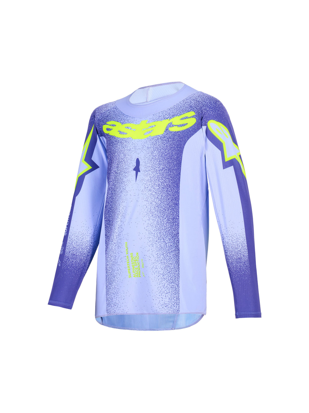 Dětská dres Alpinestars Supertech Scenz Youth fialová/žlutá fluo
