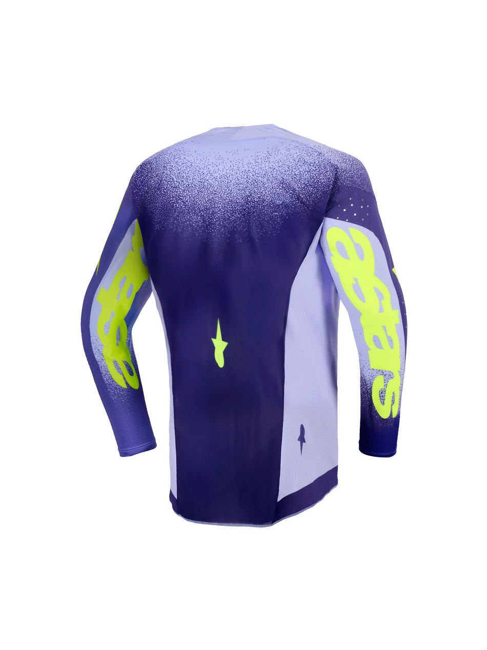 Dětská dres Alpinestars Supertech Scenz Youth fialová/žlutá fluo