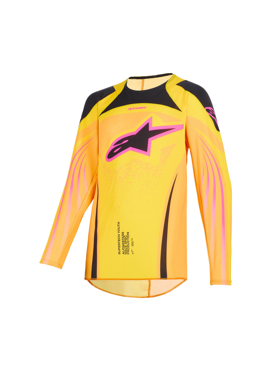 Dětská dres Alpinestars Techstar Nomur Youth oranžová/žlutá/růžová