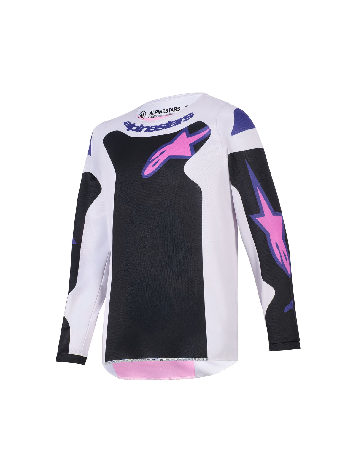Dětská dres Alpinestars Fluid Grid Youth černá/světle šedá/fialová