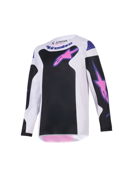Dětská dres Alpinestars Fluid Grid Youth černá/světle šedá/fialová