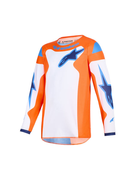 Dětská dres Alpinestars Fluid Grid Youth oranžová/modrá/bílá