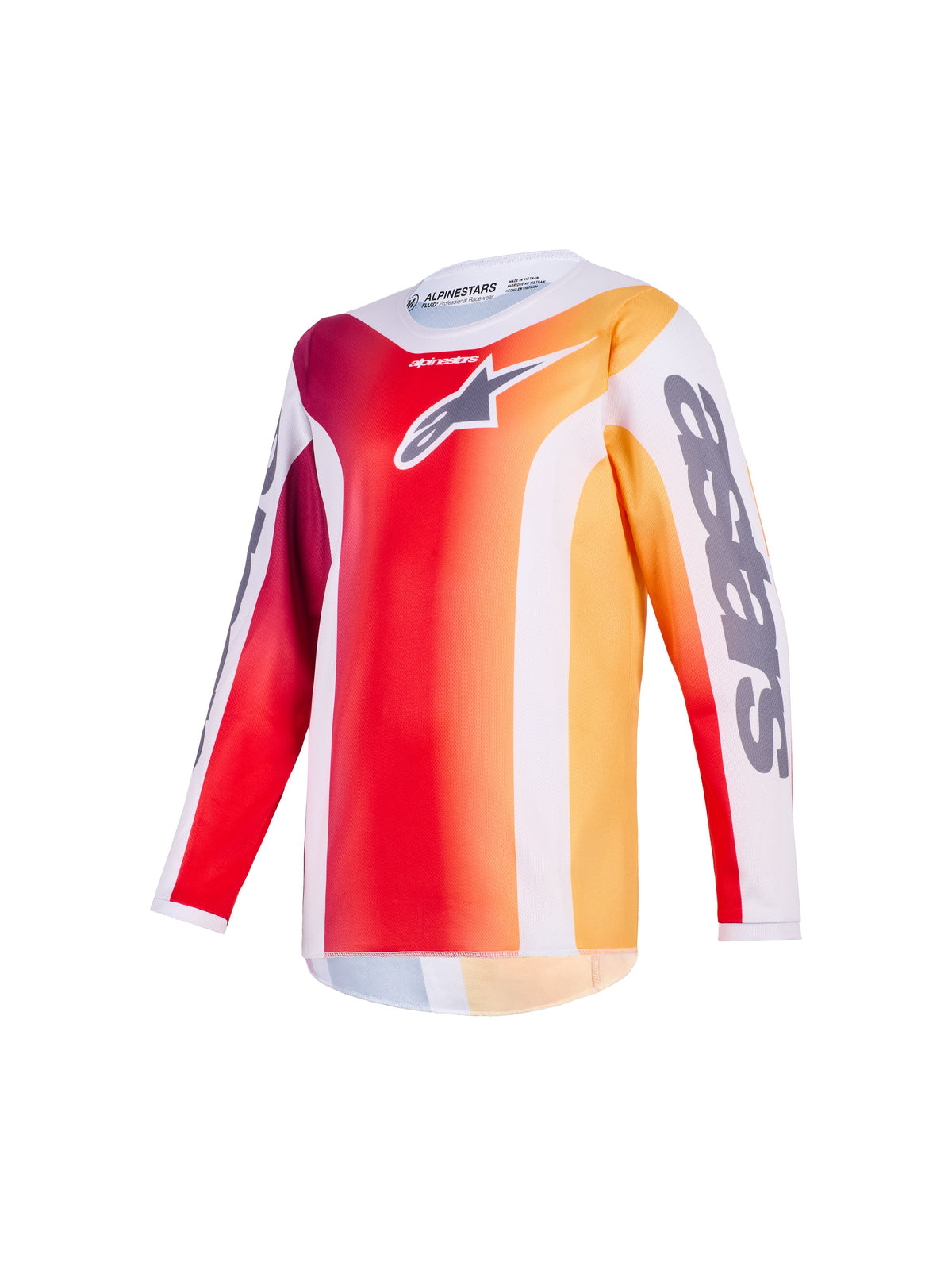 Dětská dres Alpinestars Fluid Portl Youth červená/oranžová/světle šedá