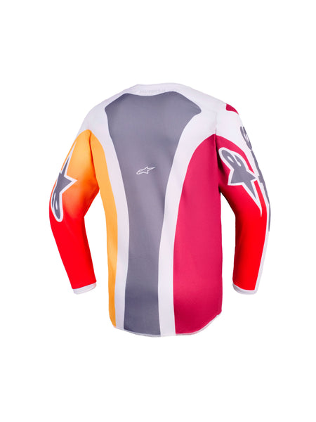 Dětská dres Alpinestars Fluid Portl Youth červená/oranžová/světle šedá