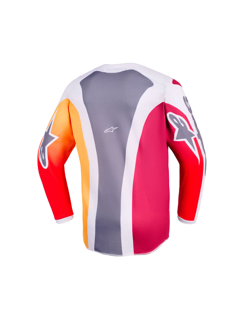 Dětská dres Alpinestars Fluid Portl Youth červená/oranžová/světle šedá