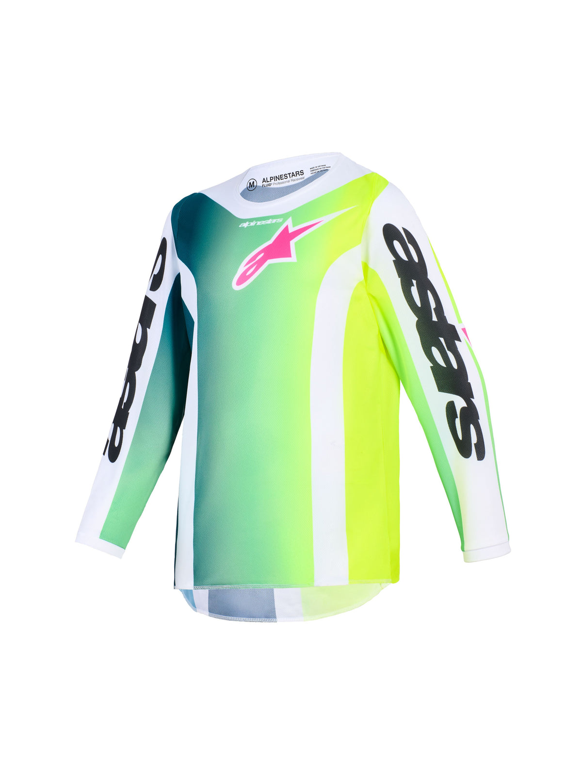 Dětská dres Alpinestars Fluid Portl Youth zelená/bílá/černá