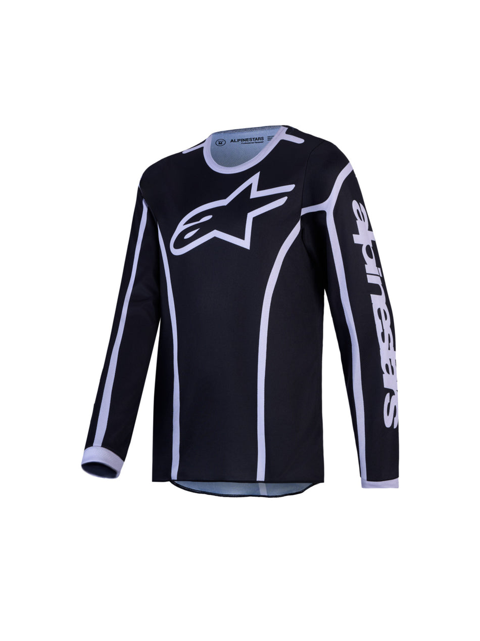 Dětská dres Alpinestars Fluid Apex V2 Youth černá/stříbrná