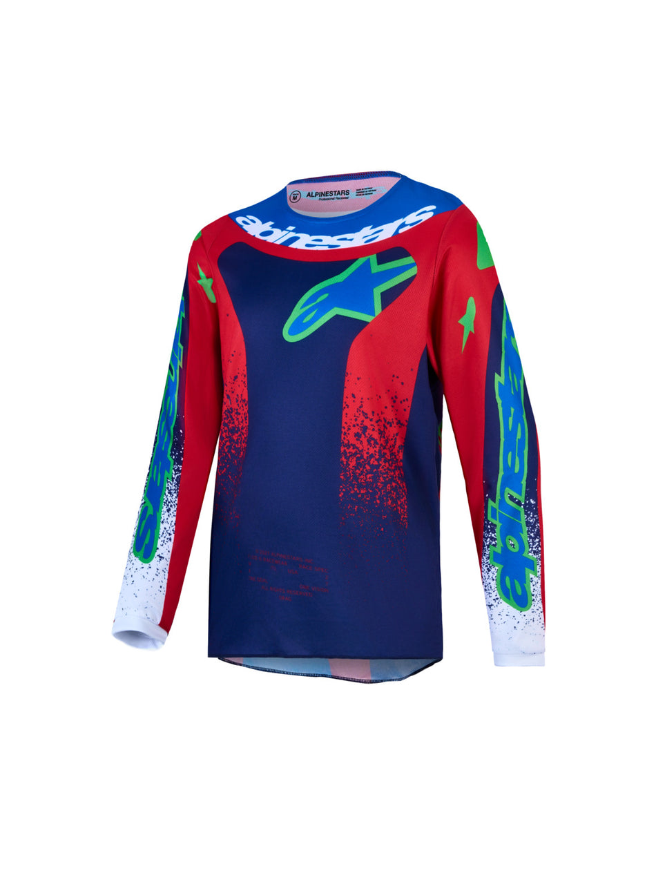 Dětská dres Alpinestars Fluid Drag Youth tmavě modrá/červená/zelená/bílá