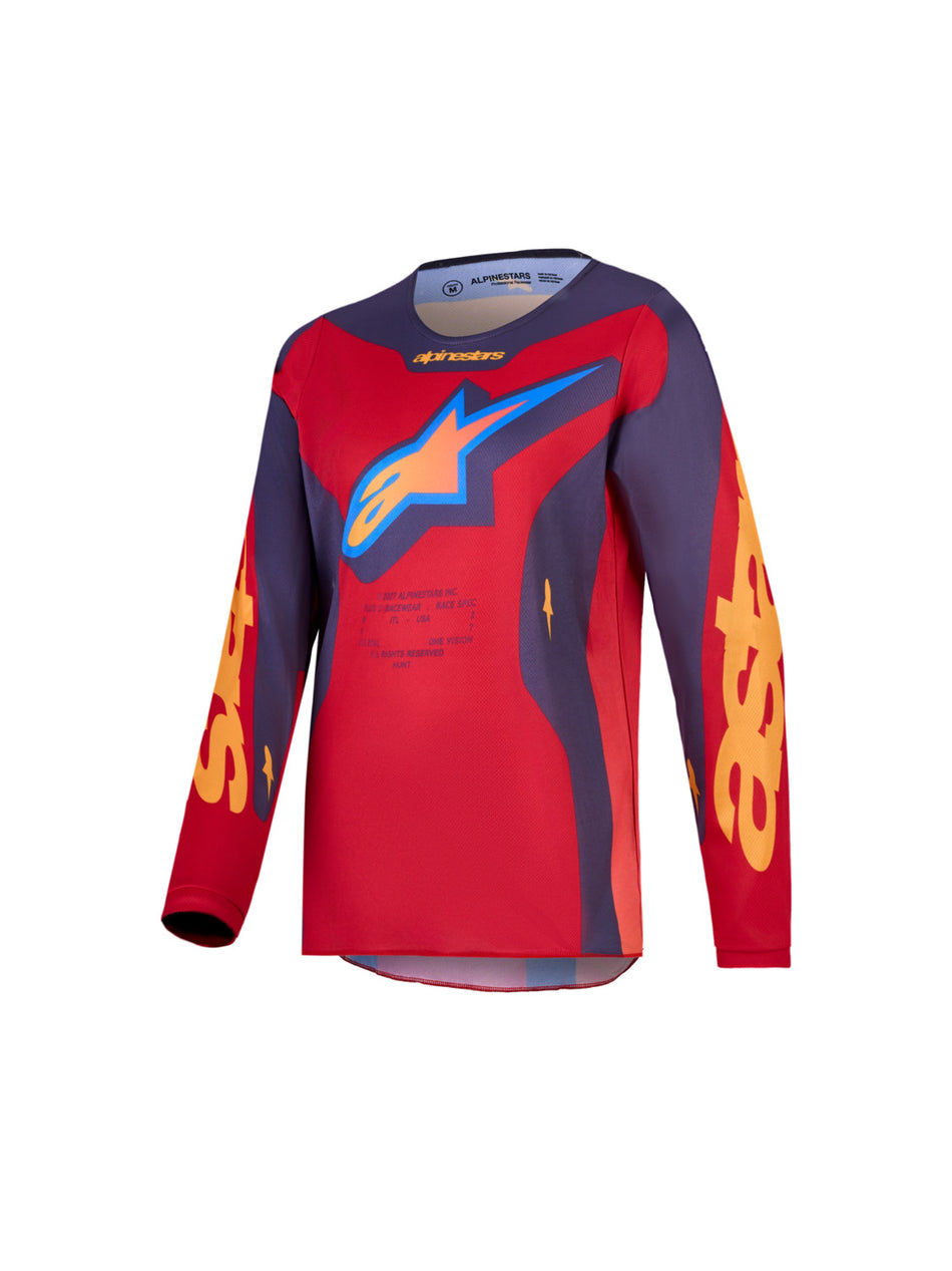 Dětská dres Alpinestars Racer Hunt Youth červená/tmavě šedá/gradient
