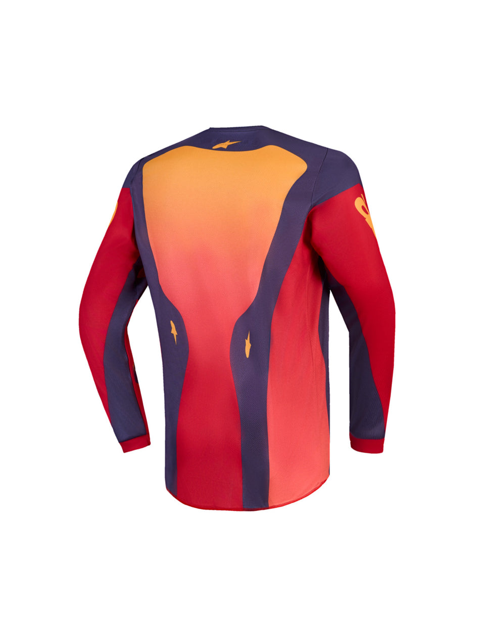 Dětská dres Alpinestars Racer Hunt Youth červená/tmavě šedá/gradient