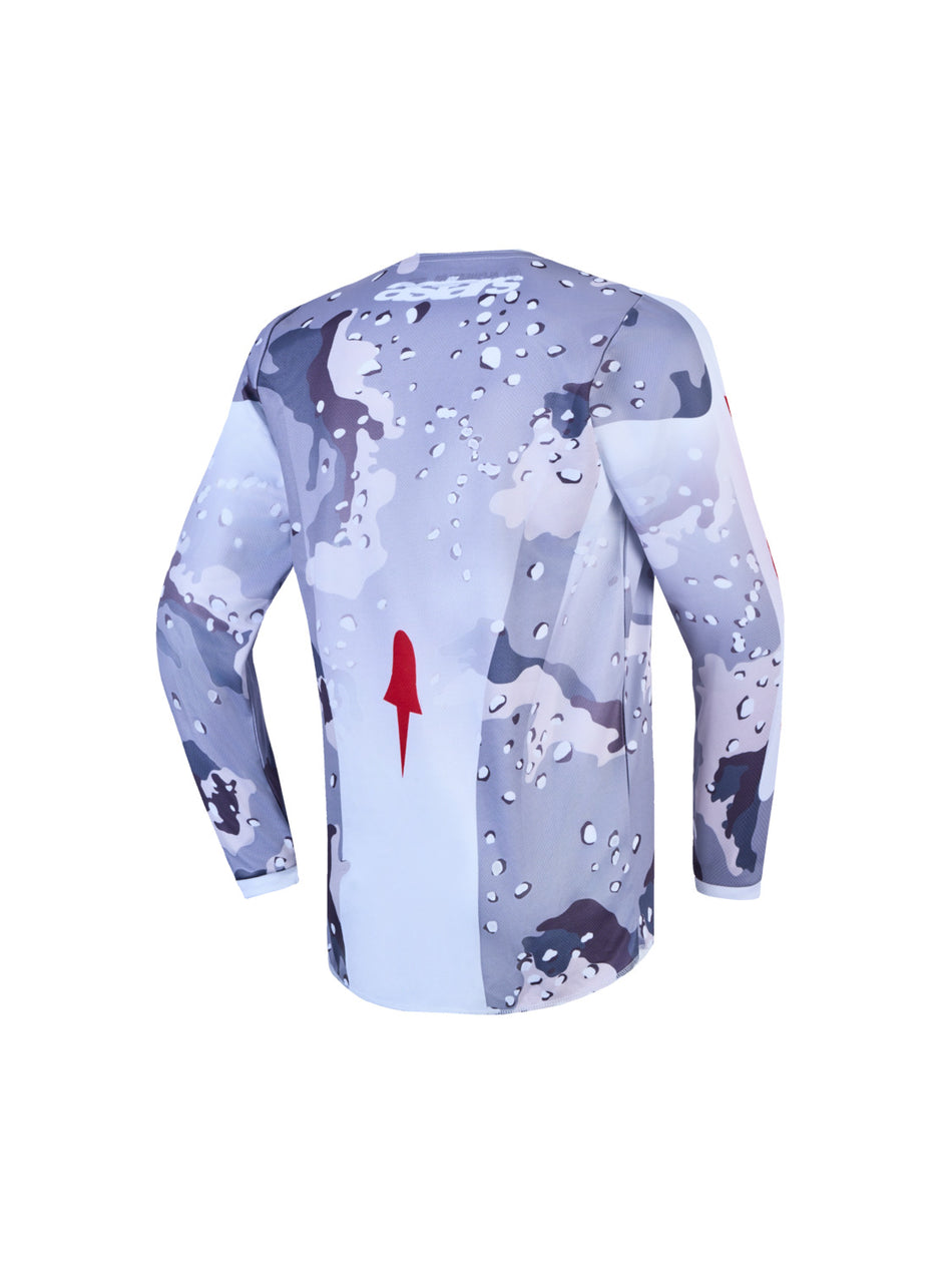 Dětská dres Alpinestars Fluid Lone Youth šedá camo/bílá/červená