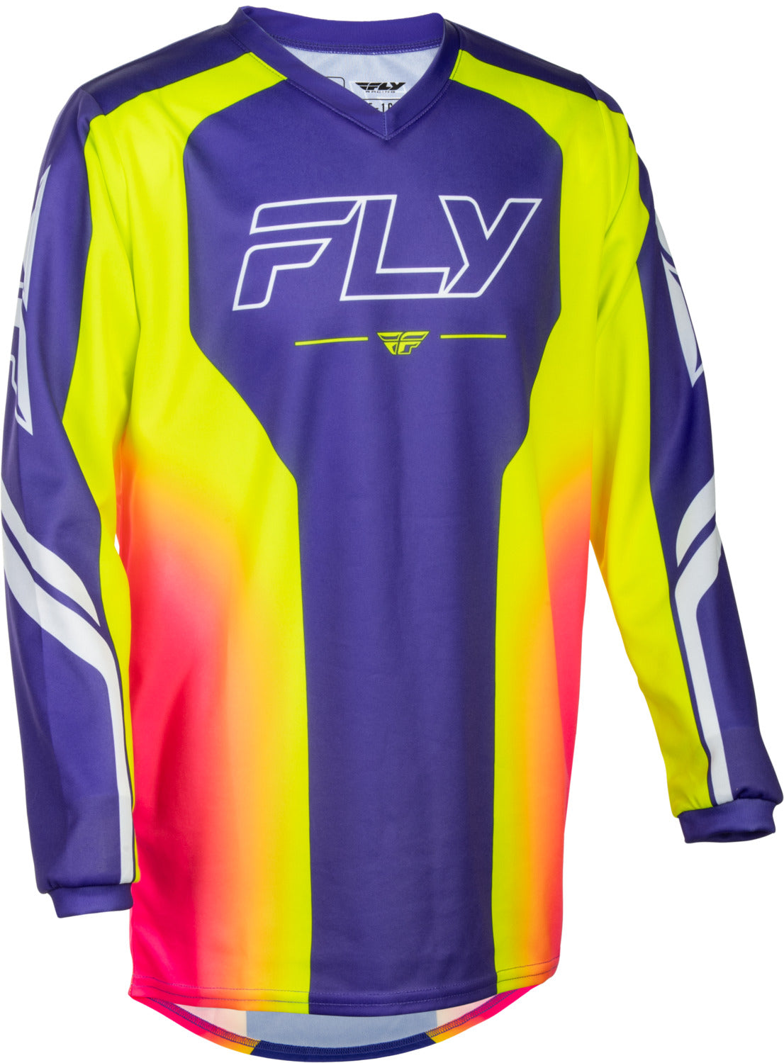 Dětská dres Fly Racing F-16 Raze fialová/červená/žlutá