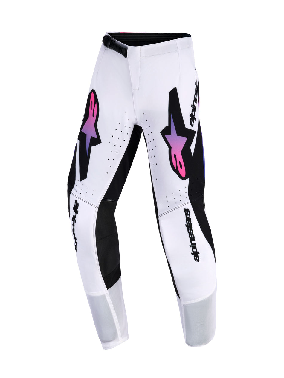 Dětské kalhoty Alpinestars Supertech Vista Youth bílá/fialová/černá