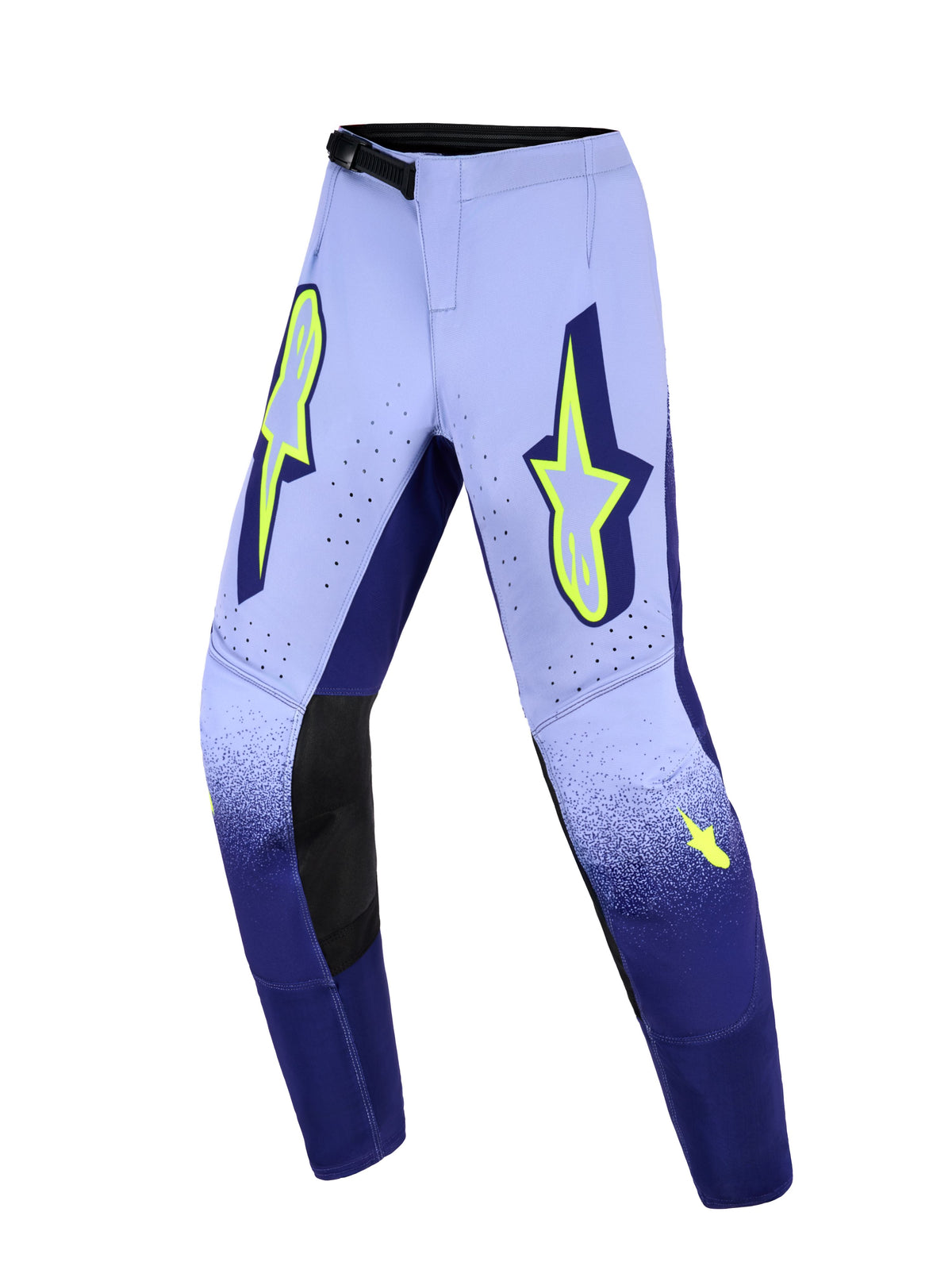 Dětské kalhoty Alpinestars Supertech Scenz Youth fialová/žlutá fluo