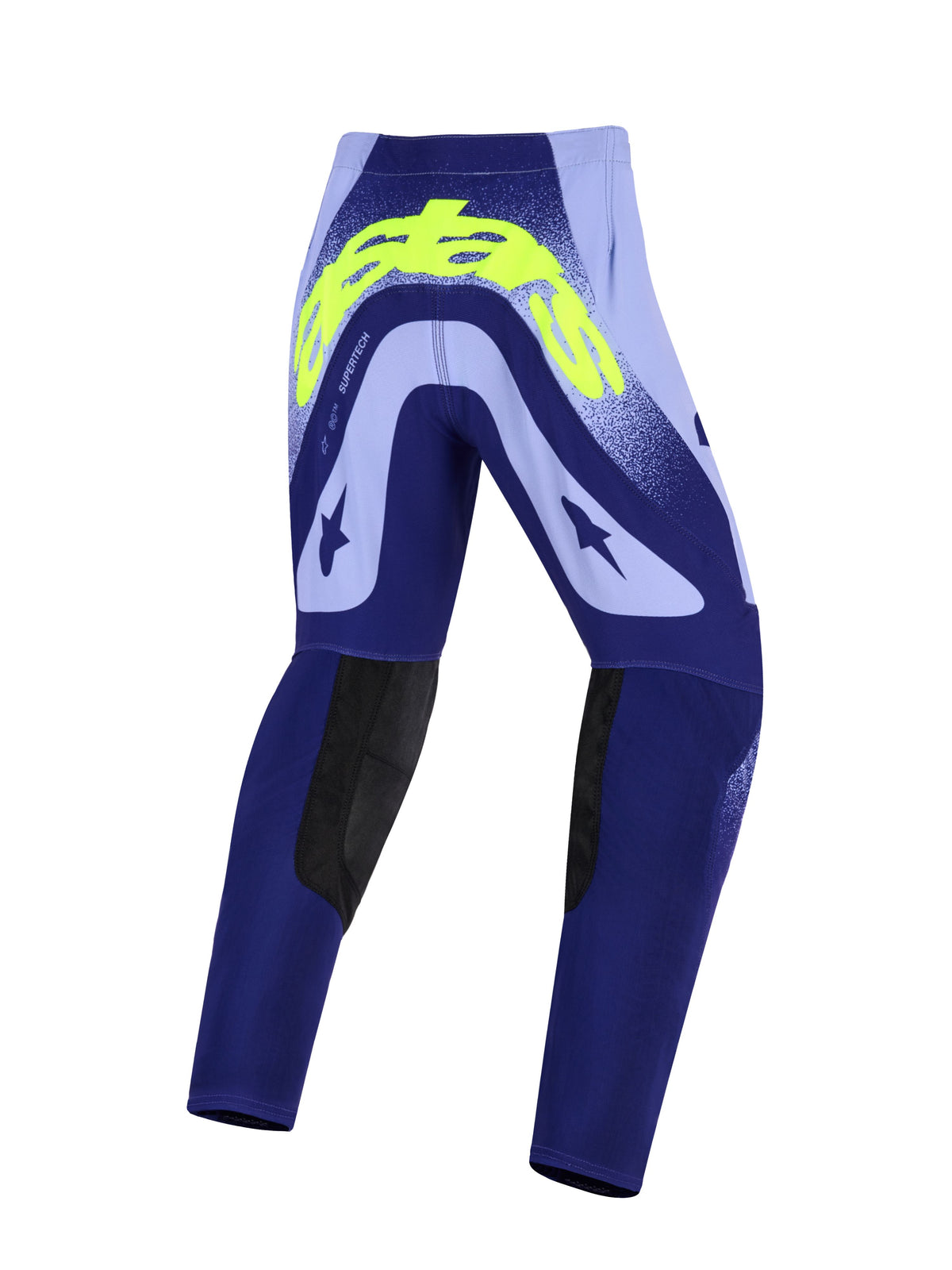 Dětské kalhoty Alpinestars Supertech Scenz Youth fialová/žlutá fluo