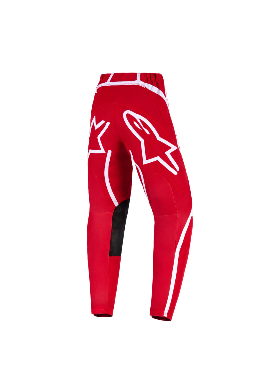 Dětské kalhoty Alpinestars Fluid Apex Youth červená/bílá