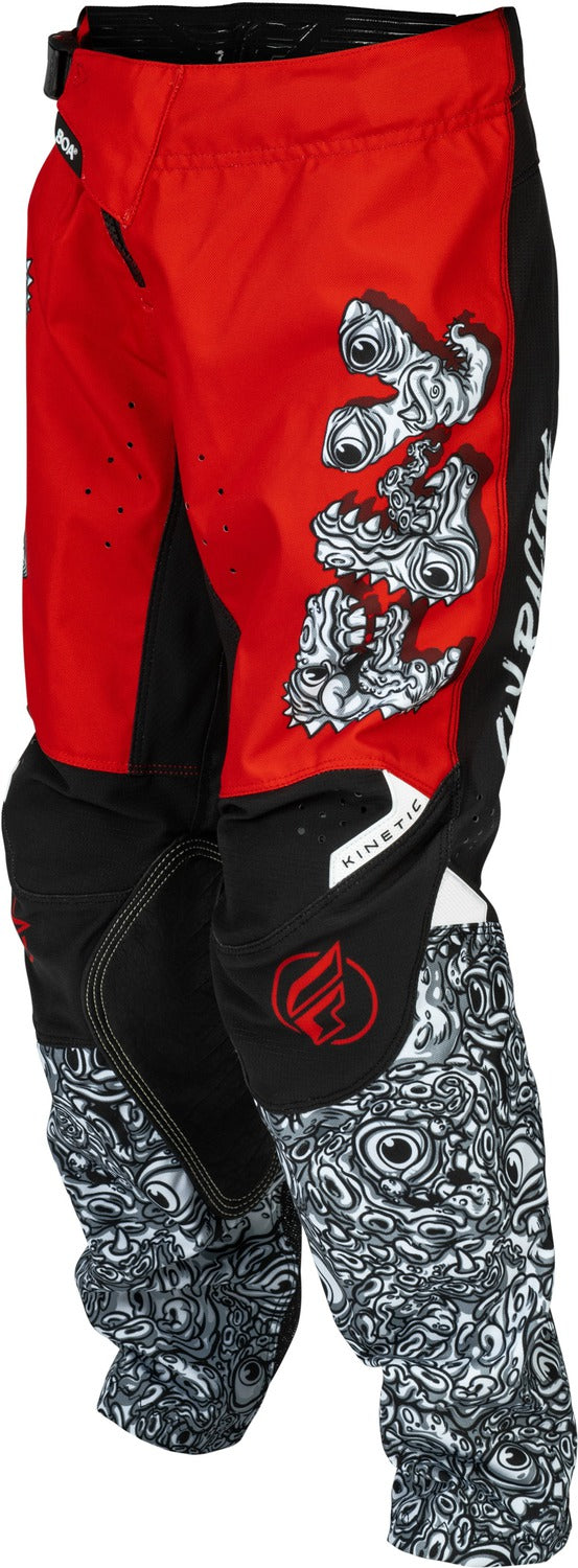 Dětské kalhoty Fly Racing Kinetic Mutant červená/bílá/černá
