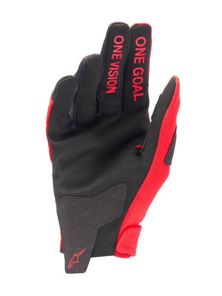 Dětské rukavice Alpinestars Radar červená/stříbrná