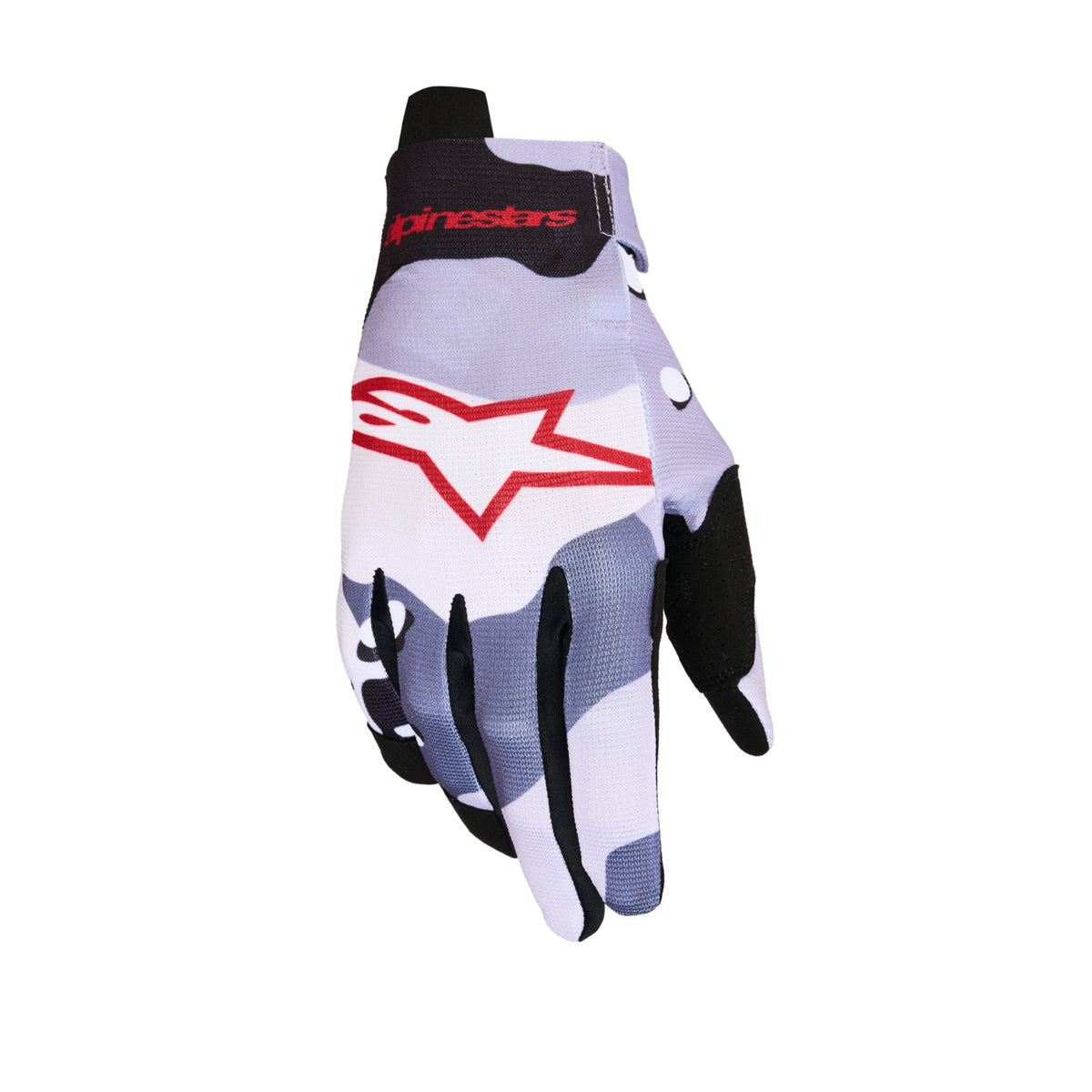 Dětské rukavice Alpinestars Radar Youth šedá/světle šeříková/červená/černá