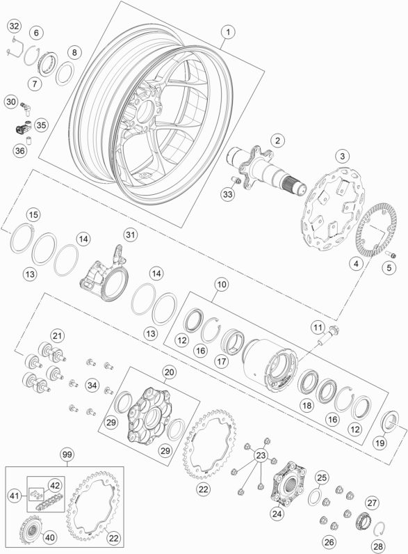 Náhled schématu REAR WHEEL
