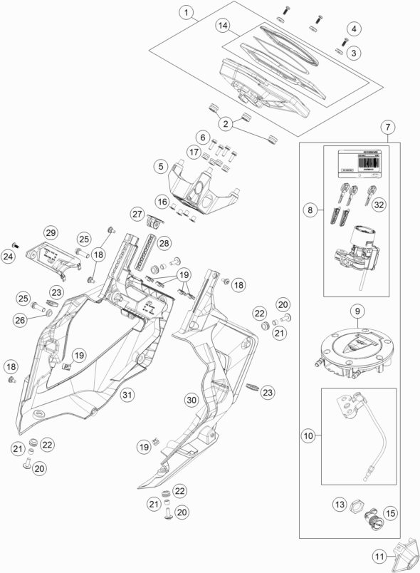Náhled schématu INSTRUMENTS / LOCK SYSTEM
