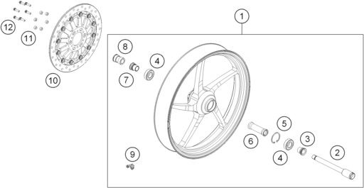 Náhled schématu FRONT WHEEL