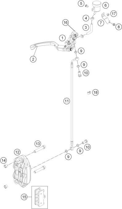 Náhled schématu FRONT BRAKE CALIPER