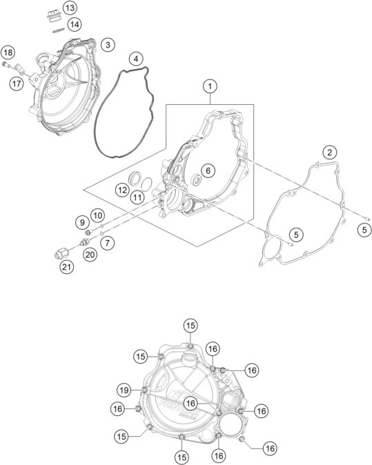 Náhled schématu CLUTCH COVER
