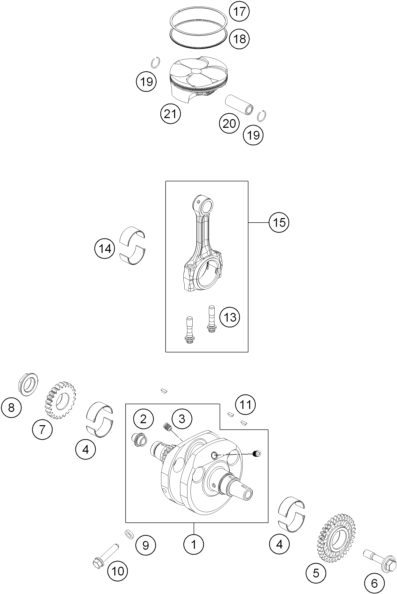 Náhled schématu CRANKSHAFT, PISTON