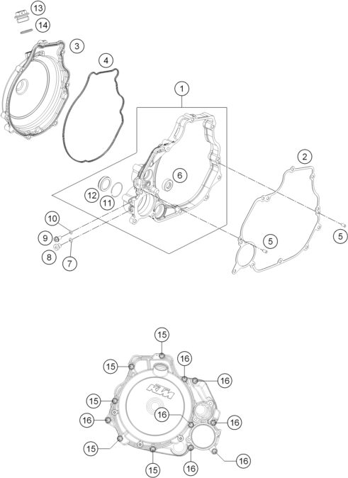 Náhled schématu CLUTCH COVER