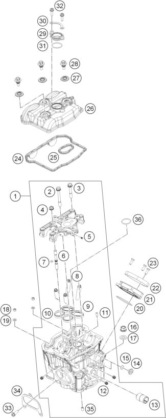 Náhled schématu CYLINDER HEAD
