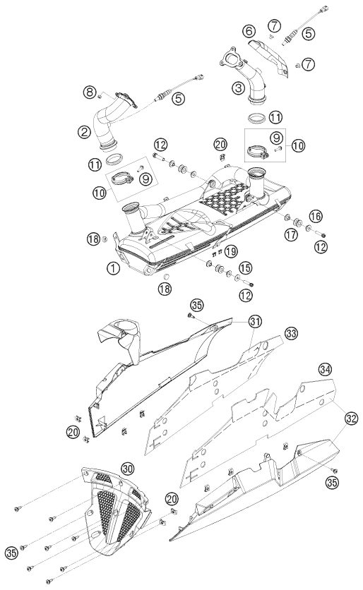 Náhled schématu EXHAUST SYSTEM
