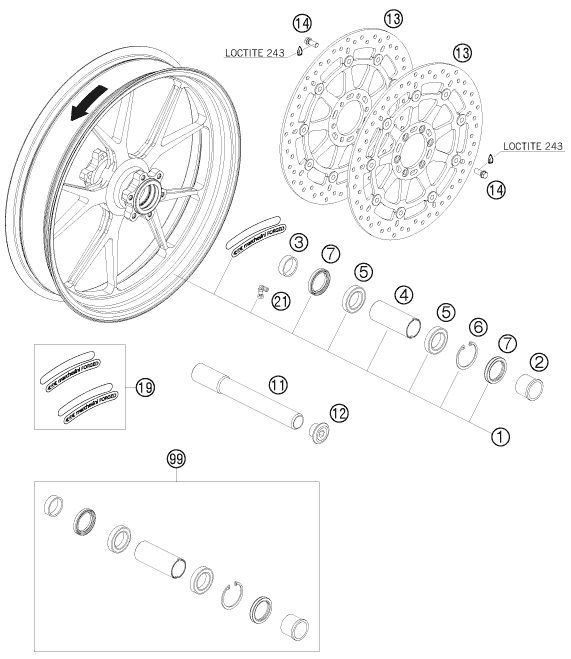 Náhled schématu FRONT WHEEL