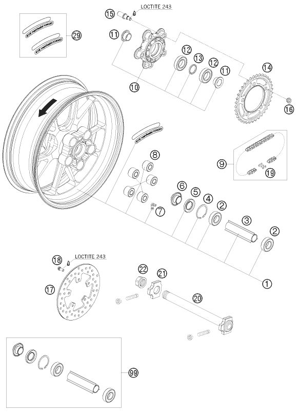 Náhled schématu REAR WHEEL