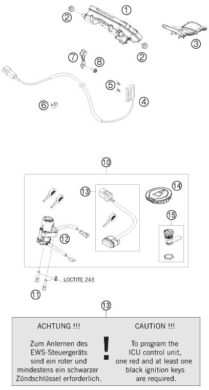 Náhled schématu INSTRUMENTS / LOCK SYSTEM
