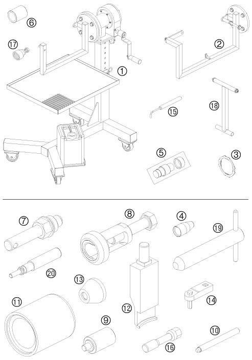 Náhled schématu Special tools (engine)