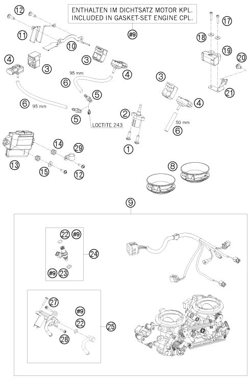 Náhled schématu THROTTLE BODY
