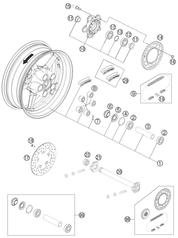 Náhled schématu REAR WHEEL