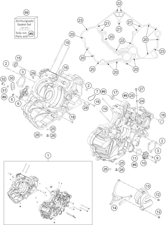 Náhled schématu ENGINE CASE